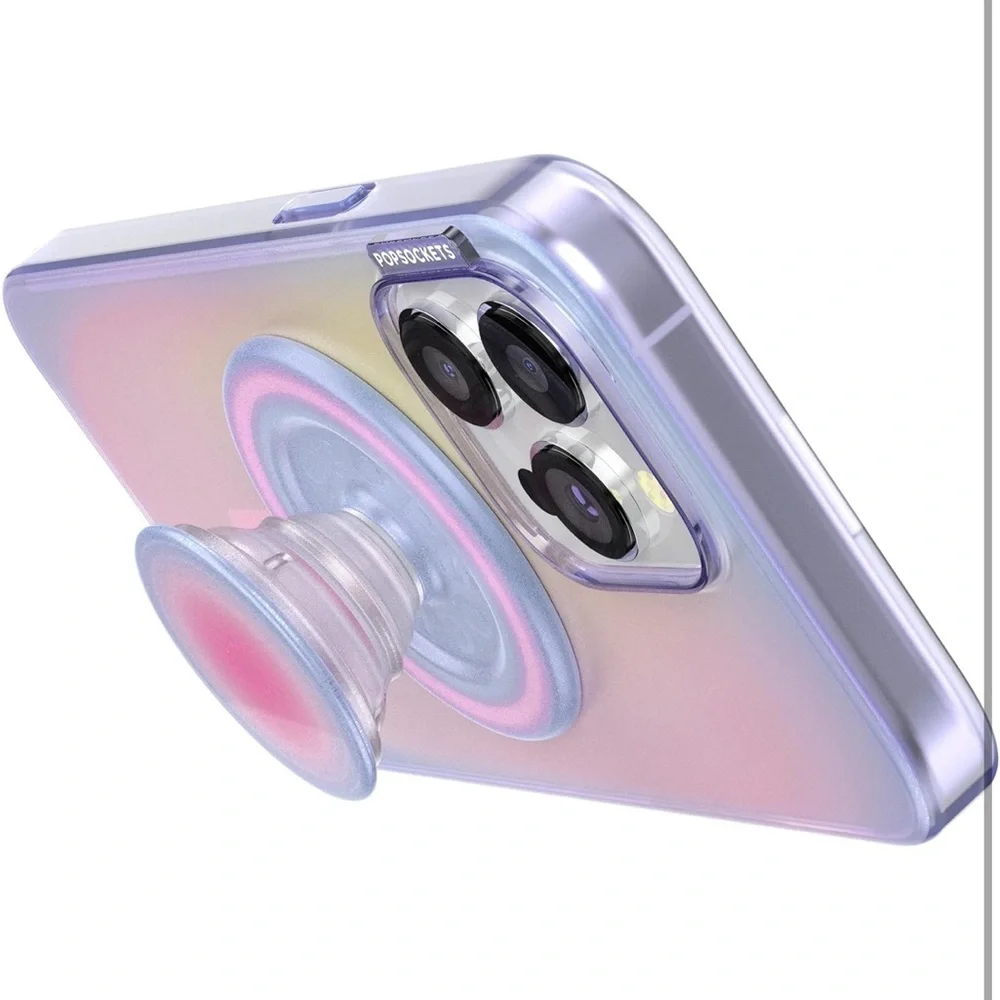 PopSockets iPhone 15 Pro Max Case w/ Round Phone Grip Compatible w/ MagSafe 0125